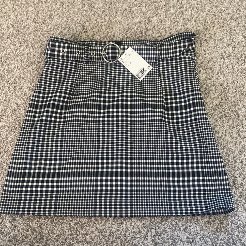 Plaid black and white shirt H&M